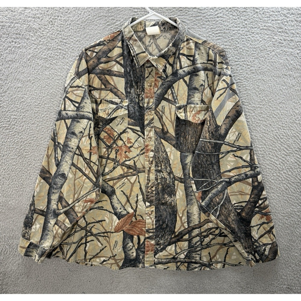 Vintage Ideal Shirt Adult XXL Camouflage Skyline Apparition Camo Made In USA 90s